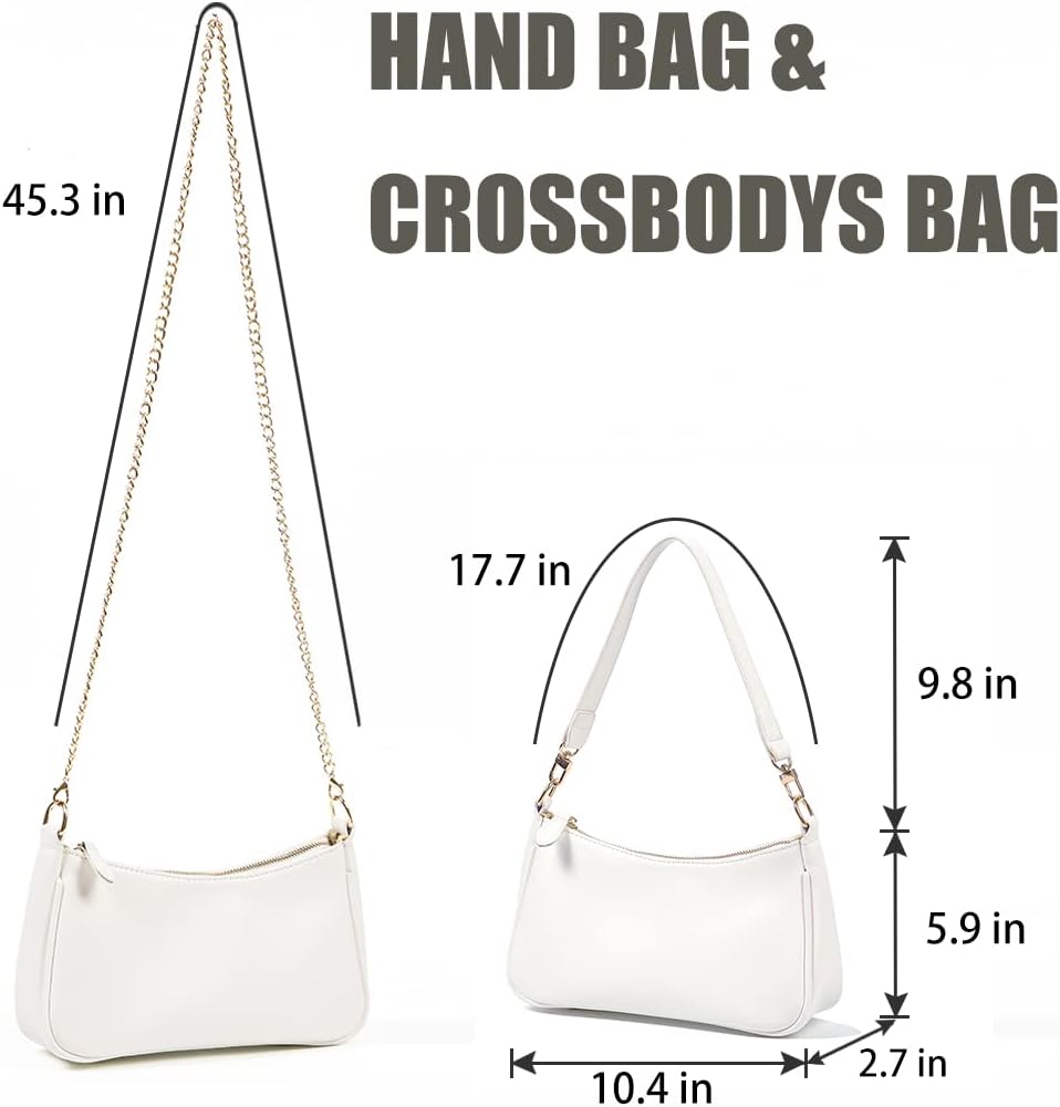 Clutch Tote Handbags with 2 Remoable Straps and Zipper Closure Crossbody Bags Shoulder Purse Handbag for Women