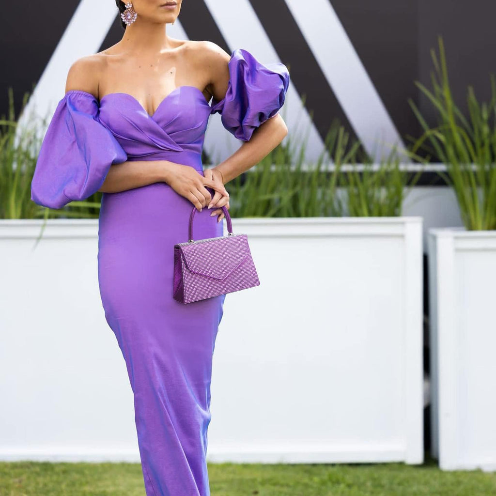 Women's Evening Bag Party Clutches Wedding Purses Cocktail Prom Handbags with Frosted Glittering