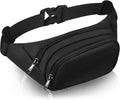Large Fanny Pack for Women Men -  Waist bag with 3-Zipper Pockets, Gifts for Enjoy Sports Traeling Workout Casual Hands-Free crossbody bags Fits  7.9'' iPad & 6.6'' Phone
