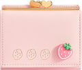 Wallet Card Holder, Small Bifold Blocking Purse, Cute Small Leather Pocket Wallet for Women, Girls, Ladies (Baby Pink)