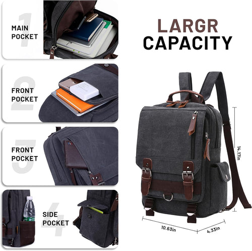 Canvas Cross Body Messenger Bag Shoulder Sling Backpack Travel Rucksack