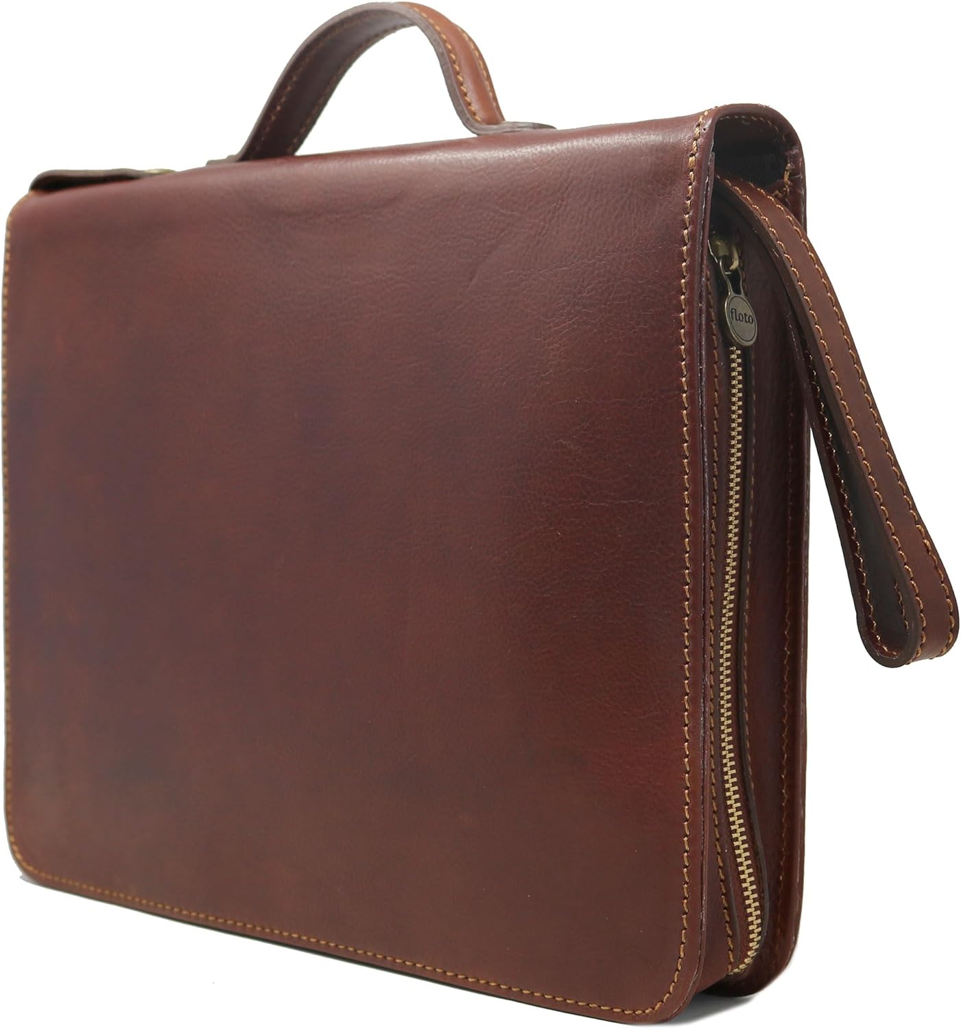 Full Grain Leather Laptop Case Portfolio Briefcase Attache