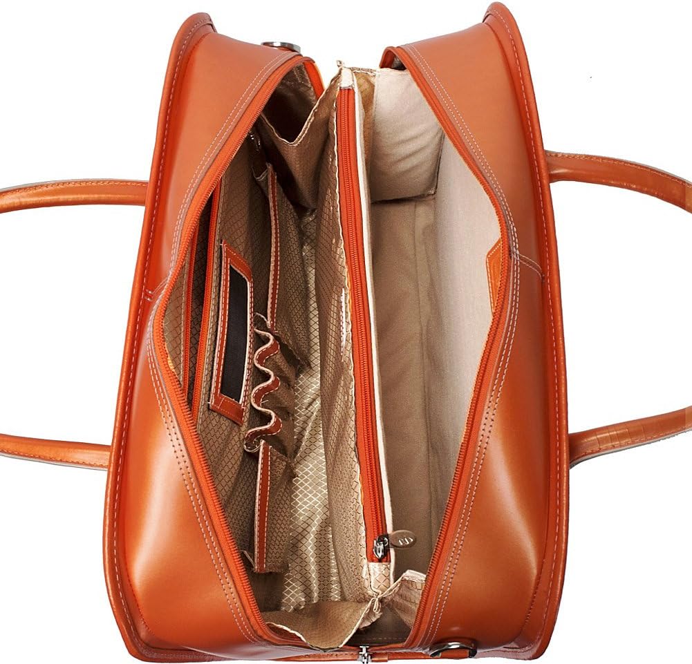 USA W Series, , Top Grain Cowhide Leather, 17" Leather Patented Detachable -Wheeled Ladies' Laptop Briefcase, Fuchsia ,One Size