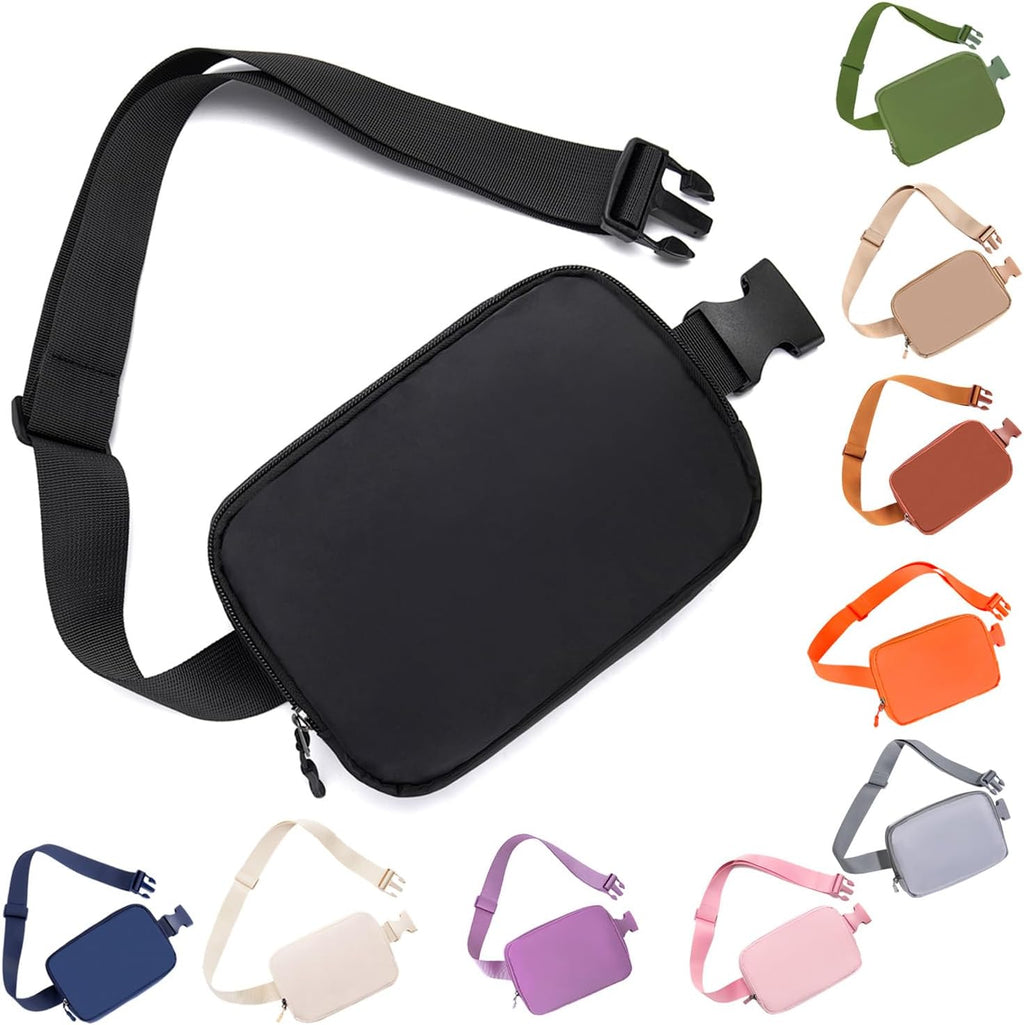 Belt bag Fanny pack crossbody bags for women belt bag (black)