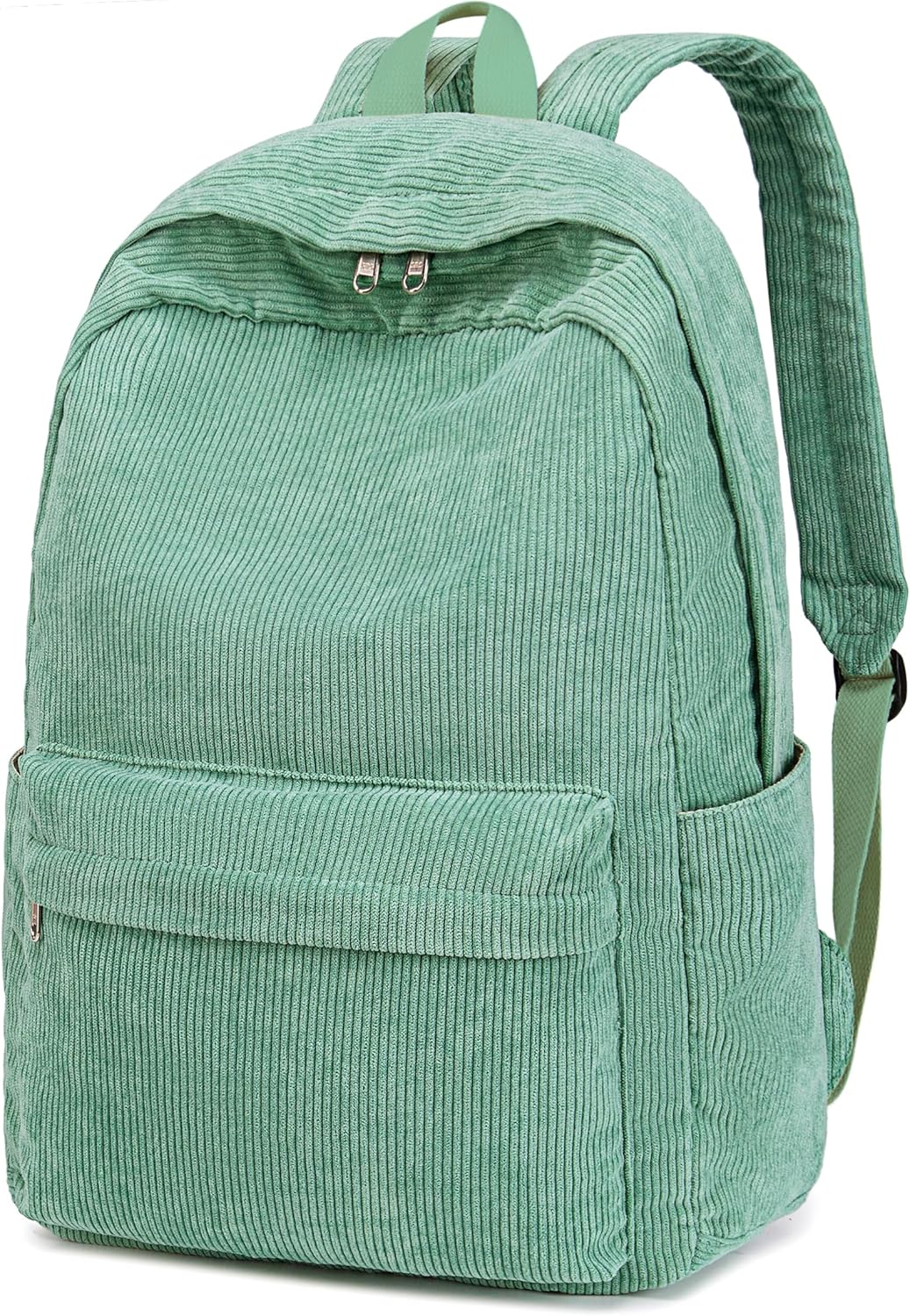 School Backpack for Teens Large Corduroy Bookbag Lightweight 17 inch Laptop Bag for Girls Women Casual High School College Work (Green, 17 inch)